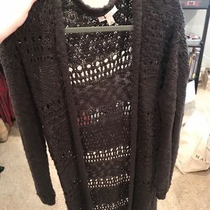 Long dark green cardigan SIZE S